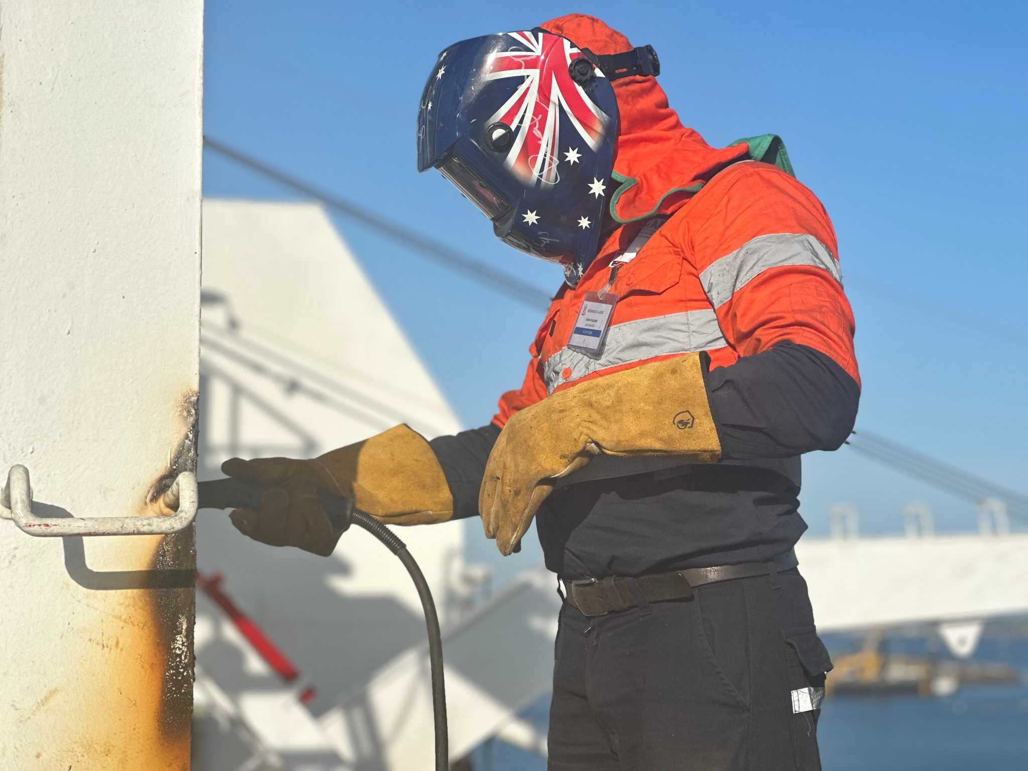 Lifeboat Davit Structural Repairs at Port Kembla