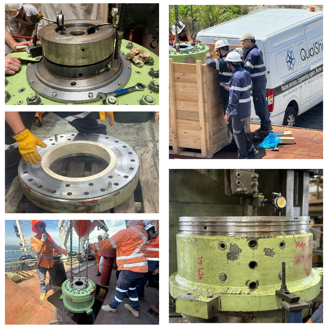 Hatlapa Ships steering gear rotary vane type repair and machining